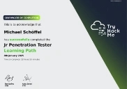 Jr Penetration Tester Certificate