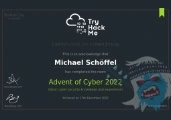 Advent of Cyber 2022 Certificate